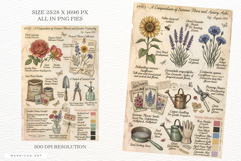 Summer Flowers Junk Journal Pages Product Image 3