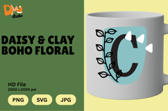 Daisy &amp; Clay Boho Floral Monogram Product Image 1