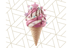 Ice Cream Clipart PNG, Summer Treats Clip Art, Swirl Cone Product Image 5