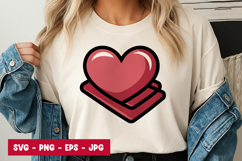 Stacked Heart Icon Style SVG PNG Product Image 1