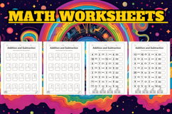 Editable Subtraction and addition Math worksheets template 2 Product Image 3