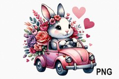 Easter Day Bunny Sublimation - Easter Day Clipart PNG Design Product Image 1