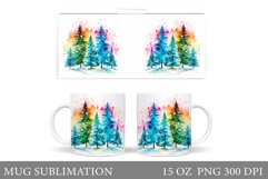 Christmas Tree Mug Design. Colorful Christmas Tree Mug Product Image 1