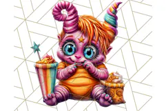 Spooky Cute Monster PNG Clipart, Adorable Halloween Monsters Product Image 5
