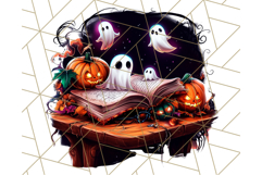 Bright Halloween Dinosaur PNG Clipart with Holiday Elements Product Image 5