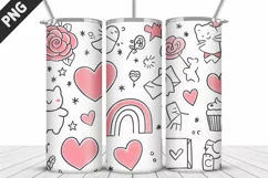 Lovely Hearts Tumbler Design | Valentine's Day Tumbler Wrap Product Image 2