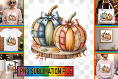 Charming TSHIRT Ideas PNG, Pumpkin Watercolor Product Image 1