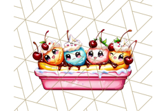 Sweet Treat Face PNG Clipart, Cute Kawaii Dessert Art Png Product Image 5