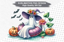 Halloween Ghost - Halloween clipart Sublimation PNG Design Product Image 1