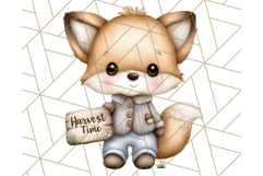 Thanksgiving Woodland Animals Clipart PNG Product Image 5