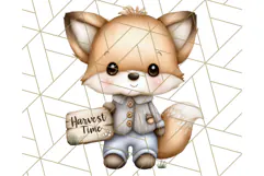 Thanksgiving Woodland Animals Clipart PNG Product Image 5