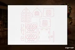 Christmas House Candle Holder SVG | Laser Cut | Glowforge Product Image 3