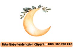 Boho baby watercolor clipart, nursery animal clipart Product Image 1