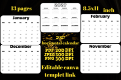 2027 horizontal Calendar 2 Product Image 2