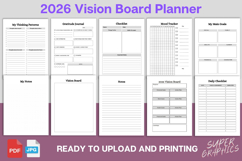 2026 Vision Board Planner Canva Template Product Image 4
