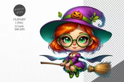 Halloween clipart, Witch clipart, Autumn clipart Product Image 1