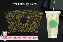 Rose svg for Full Wrap Venti Cold Cup 24 oz Product Image 1
