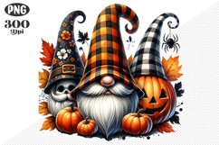 Halloween Gnomes Sublimation - Clipart PNG Design Product Image 1