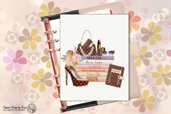 Boss Babe Fashion Books Heels PNG Glam Luxury Style Art Product Image 9