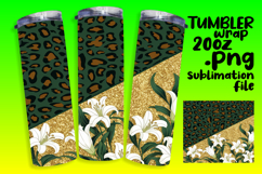 GRACEFUL 20oz Tumbler Design for Sublimation , Leopard Print Product Image 1
