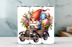 Cute Gnome Easter Tumbler Wrap Sublimation Design Product Image 1