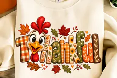 Thankful PNG, Funny Thanksgiving Turkey PNG, Thanksgiving Product Image 2