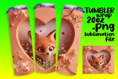 Funny 3D Hole in Wall Tumbler Wrap - Cute Animals Product Image 1
