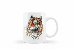 Tiger PNG Sublimation, Tiger face png, Tiger head png file Product Image 3