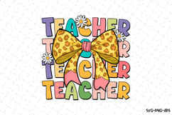 Teacher &amp; Bow SVG Design | SVG Cut files Product Image 1