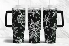 Tumbler laser svg| 40oz Tumbler Christmas Snowflakes wrap Product Image 2