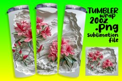 3D Flower in Hole Wrap - Perfect for 20oz Tumblers Product Image 1