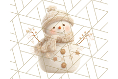 Pastel Snowman Clipart PNG, Cute Soft Winter Graphics Product Image 5
