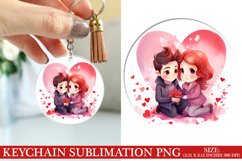 Valentine&#039;s Day Photo Keychain Sublimation PNG Design Product Image 1