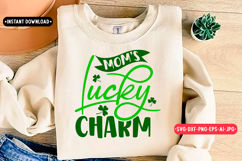 Moms Lucky Charm st Patrick's day SVG Design Product Image 1