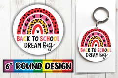 Unique Sublimation Round Ornaments, Back To School Product Image 1
