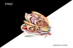 Greece summer clipart, Mediterranean Food Clipart Product Image 1