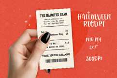 Spooky Halloween Receipt PNG|Funny Printable &amp; Sublimation Product Image 1