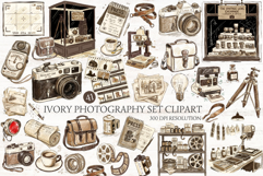Ivory Photography Set Clipart Product Image 1