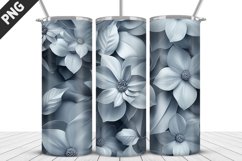 3D Flowers Tumbler Wrap | Sublimation Design | Tumble PNG Product Image 1