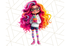 Teen Girl Clipart PNG, Fun Character Illustration Product Image 5