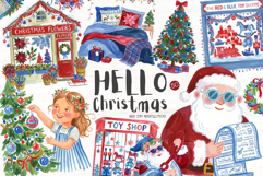 Hello Christmas Clipart Product Image 1