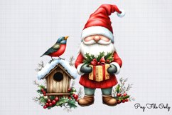 Christmas gnome Winter clipart PNG Product Image 1