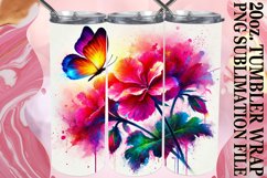 Magical mornings 20oz tumbler wrap, Butterfly Product Image 1