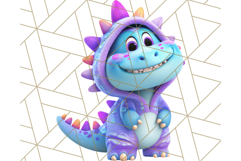 Dinosaur Costume Clipart, Cute Dinos in Halloween Outfits Product Image 5