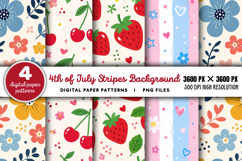 4th Of July Stripes Background PNG Product Image 1