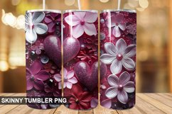 3D Valentine's Day Tumbler Design | Sublimation Wrap 20 Oz Product Image 1