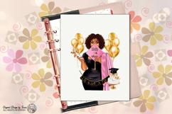 Curly Hair Graduation PNG That’s a Wrap Pink Stole Design Product Image 10