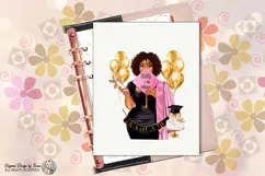 Curly Hair Graduation PNG That’s a Wrap Pink Stole Design Product Image 10