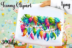 Tropical watercolor leaves clipart Product Image 1