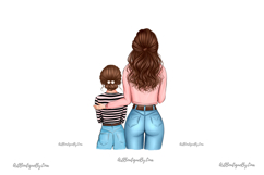 Mother and Daughter Clipart | Mom Life Illustration Product Image 7